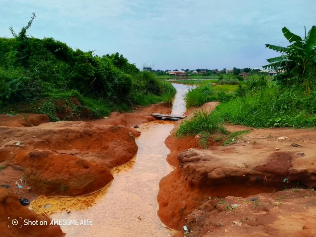 a water discharge point at Amufi/Okpaga area